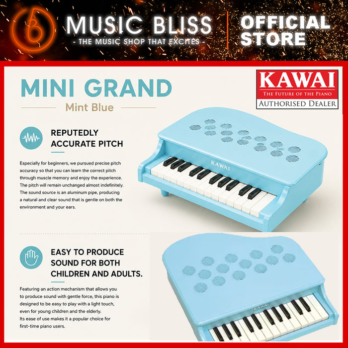 Kawai Mini Grand Piano - Mint Blue (1185) MADE IN JAPAN