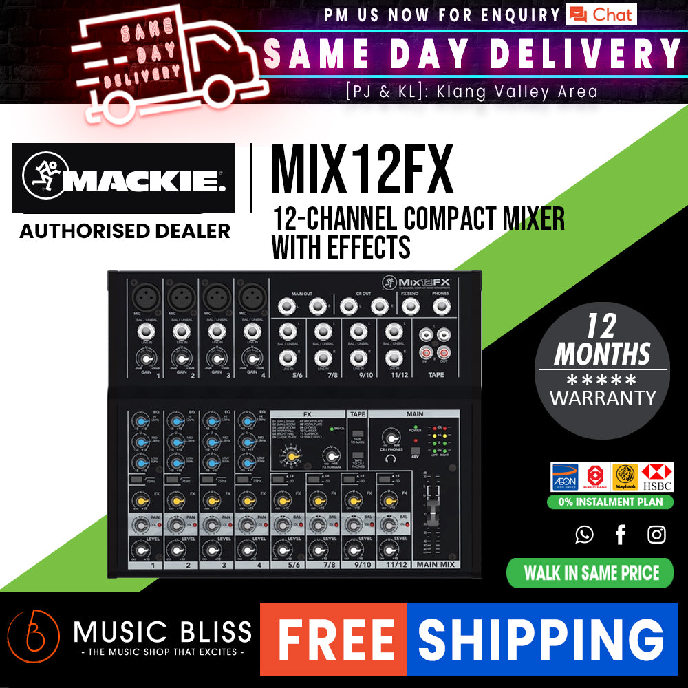 Mackie Mix12FX 12-input Desktop Mixer with 12 Onboard Effects | Music ...