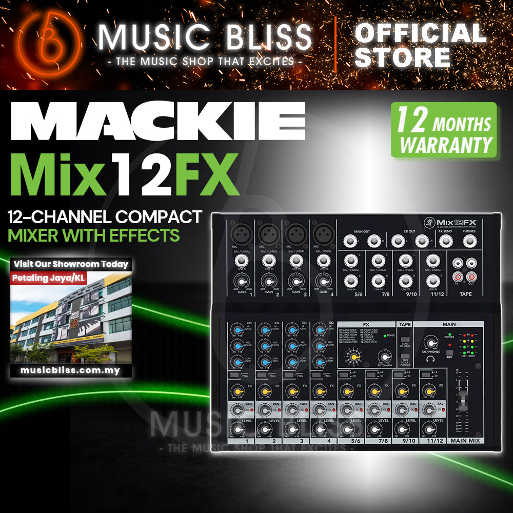 Mackie Mix12FX 12-input Desktop Mixer with 12 Onboard Effects | Music ...