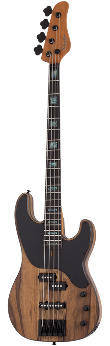 Schecter Model-T 4 Exotic Electric Bass Guitar - Black Limba