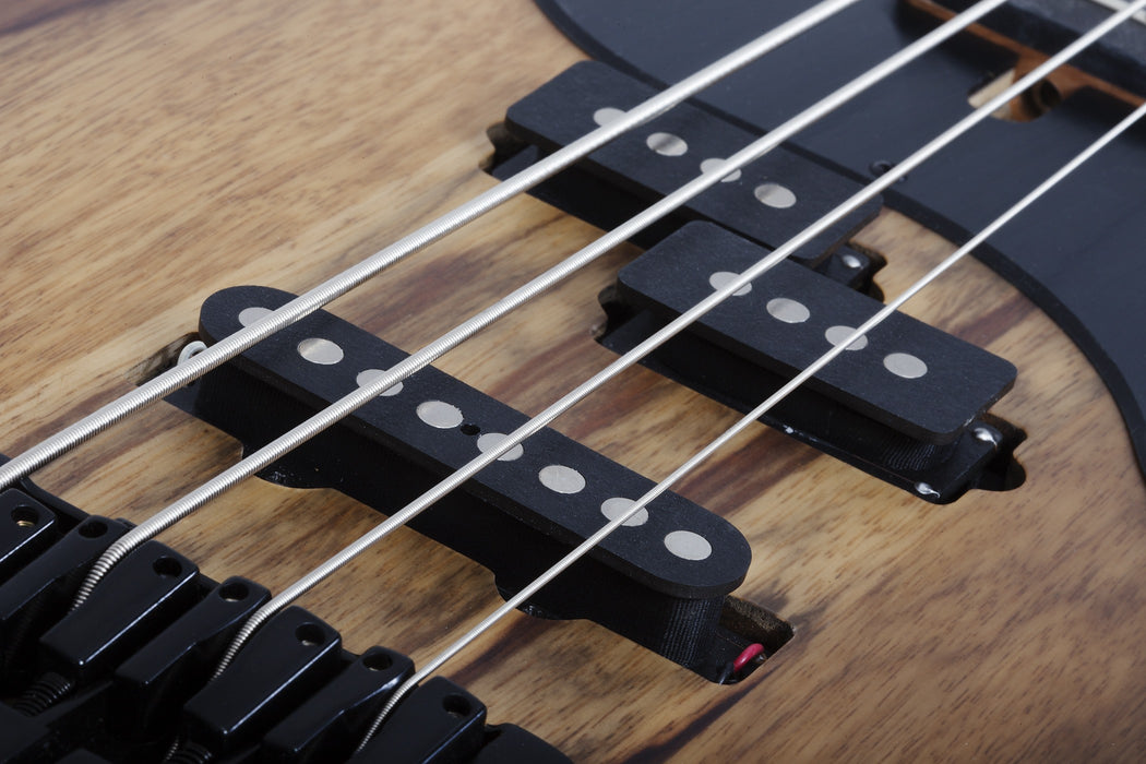 Schecter Model-T 4 Exotic Electric Bass Guitar - Black Limba