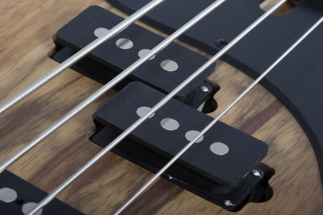 Schecter Model-T 4 Exotic Electric Bass Guitar - Black Limba