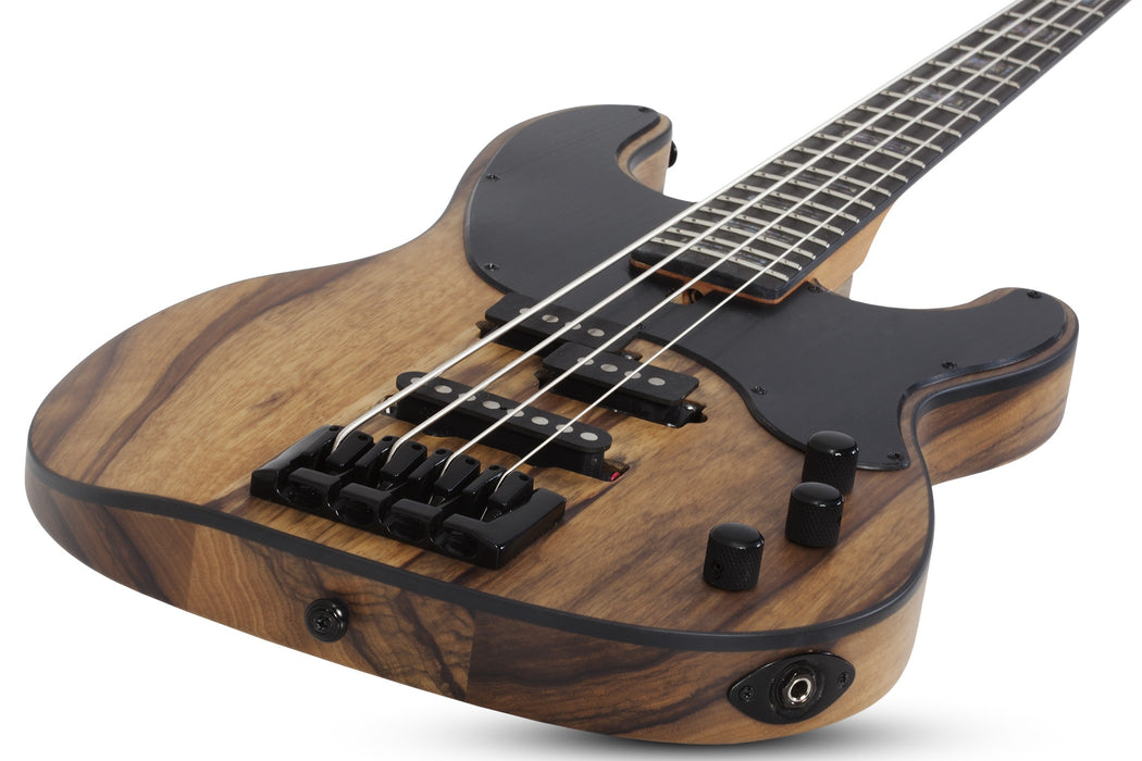 Schecter Model-T 4 Exotic Electric Bass Guitar - Black Limba