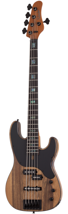 Schecter Model-T 5 Exotic Electric Bass Guitar - Black Limba