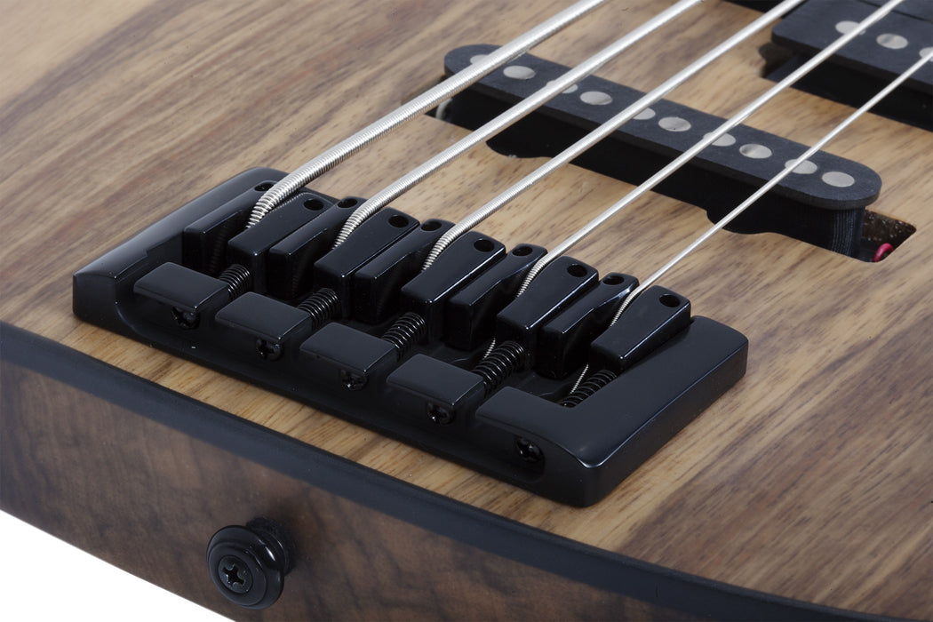 Schecter Model-T 5 Exotic Electric Bass Guitar - Black Limba