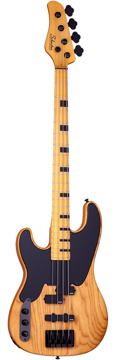 Schecter Model-T Session Left-Handed Electric Bass Guitar - Aged Natural Satin