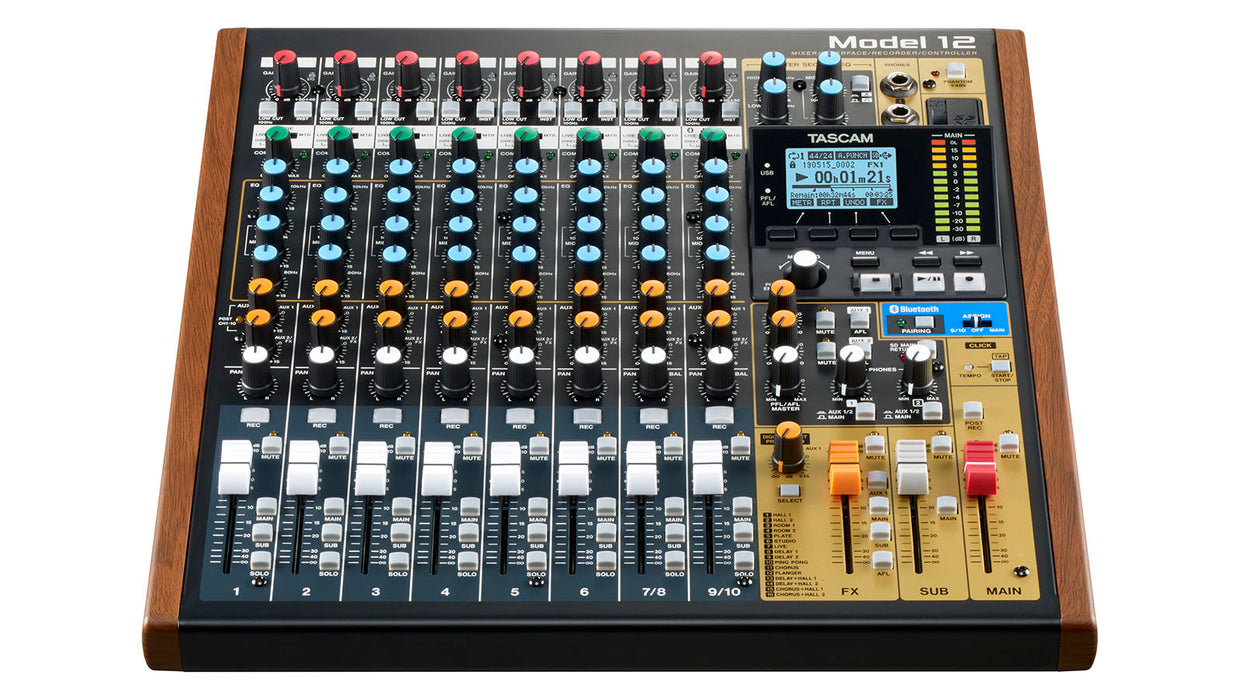 TASCAM Model 12 12-Track Digital Recording Mixer With DAW Controller & Audio Interface