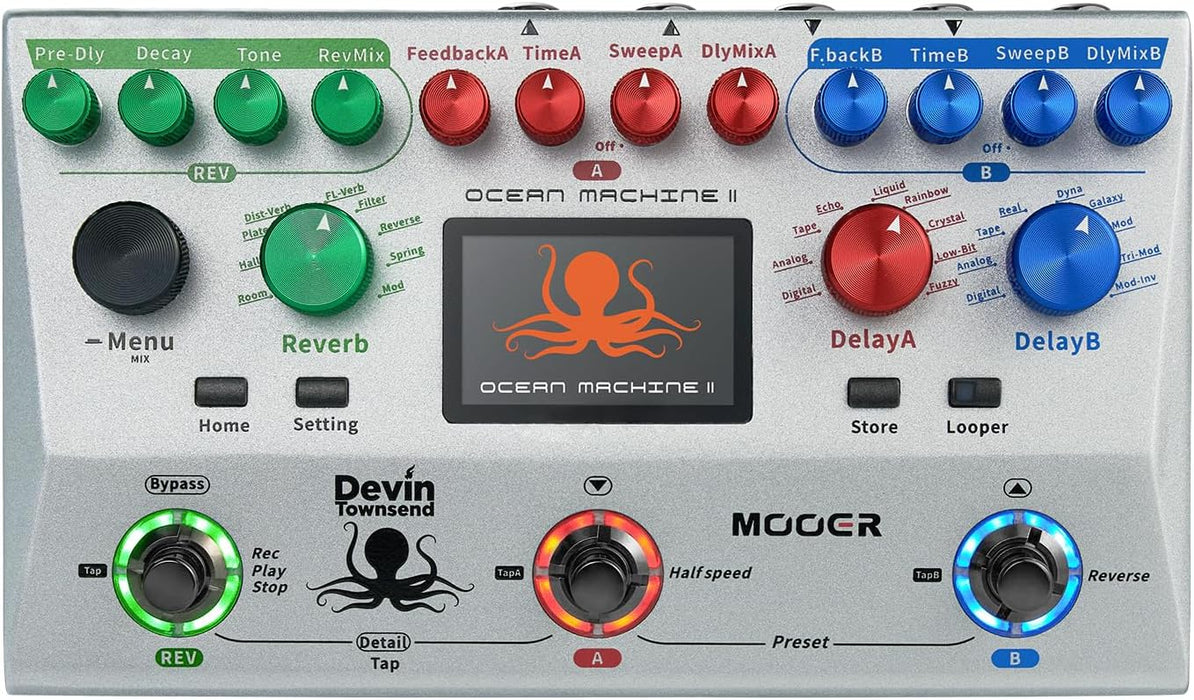 Mooer Ocean Machine II Delay & Reverb Pedal