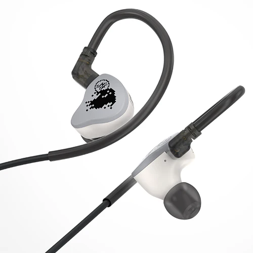 NF ACOUS NA3 MCL-10 Dynamic Driver Music Earphone/IEM with unique design 'Pixel Monster' - Grey