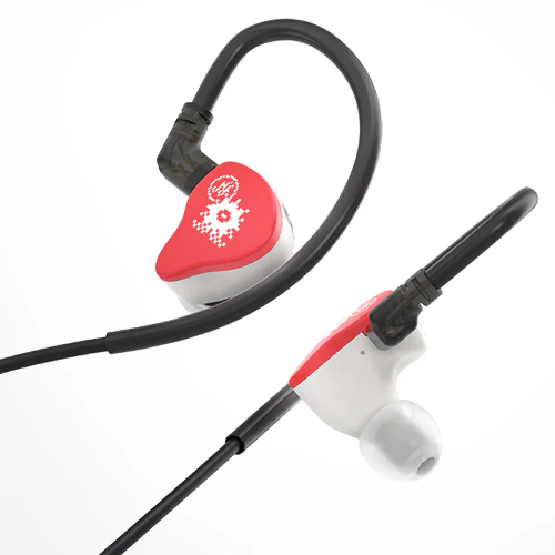 NF ACOUS NA3 MCL-10 Dynamic Driver Music Earphone/IEM with unique design 'Pixel Monster' - Red