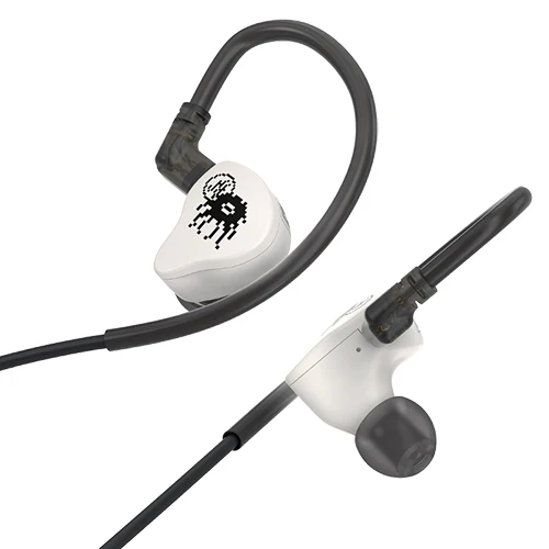 NF ACOUS NA3 MCL-10 Dynamic Driver Music Earphone/IEM with unique design 'Pixel Monster' - White