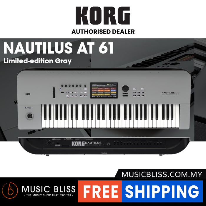 Korg Nautilus AT 61 Synthesizer Workstation with Aftertouch - Limited-edition Gray