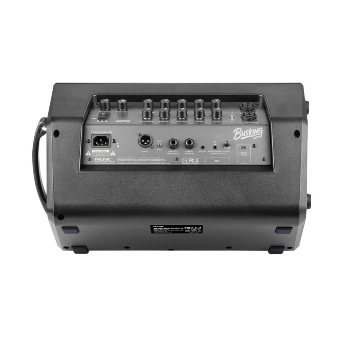 NUX NBA-200FR Busking 276 Watt Portable Battery Powered Speaker Amplifier with Bluetooth