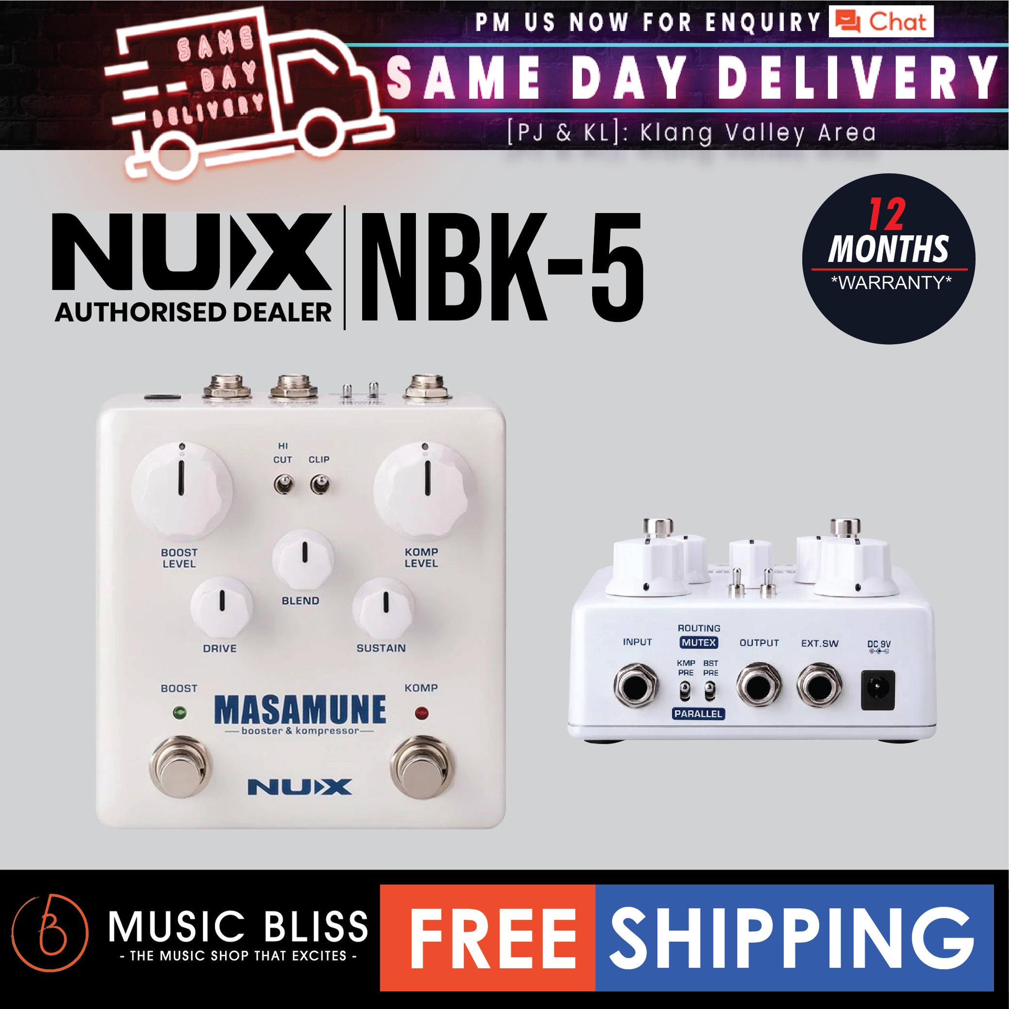NUX NBK-5 Masamune « Effets pour guitare électrique