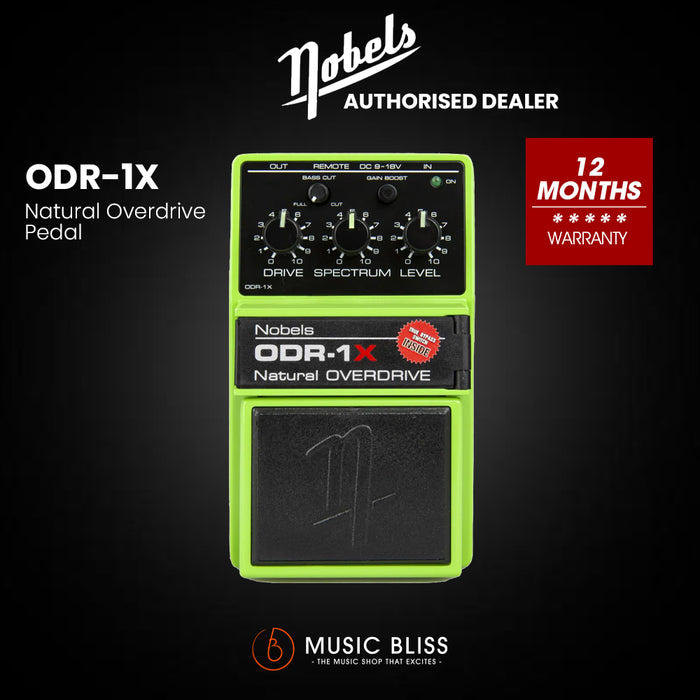 Nobels ODR-1 X Natural Overdrive Pedal with Bass Cut Switch & Gain Boost