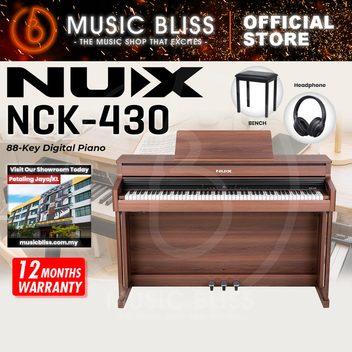 NUX NCK-430 88-Key Digital Piano Grand Hammer with Bluetooth