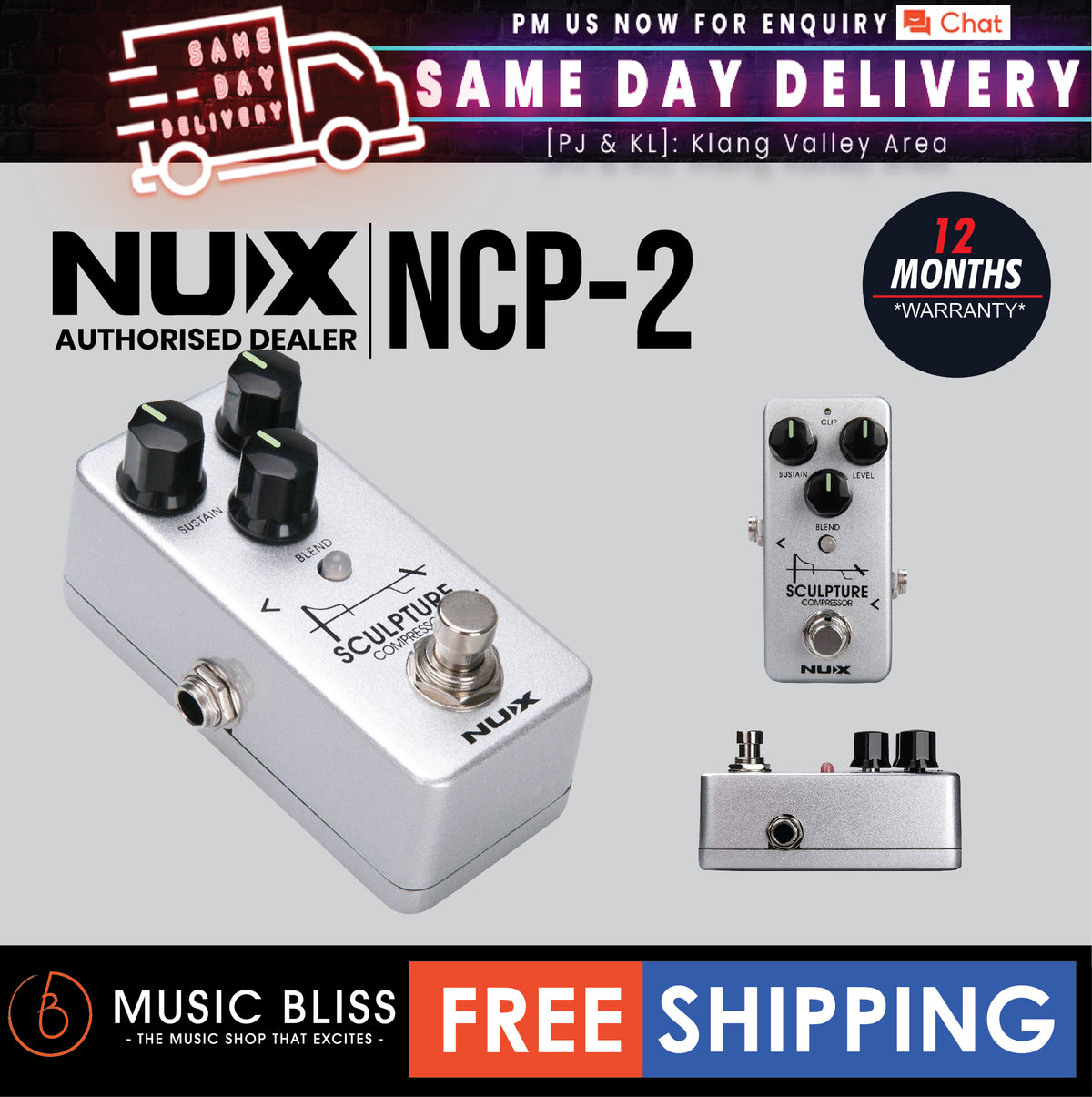 nux compressor pedal NUX Sculpture Mini Compressor Pedal