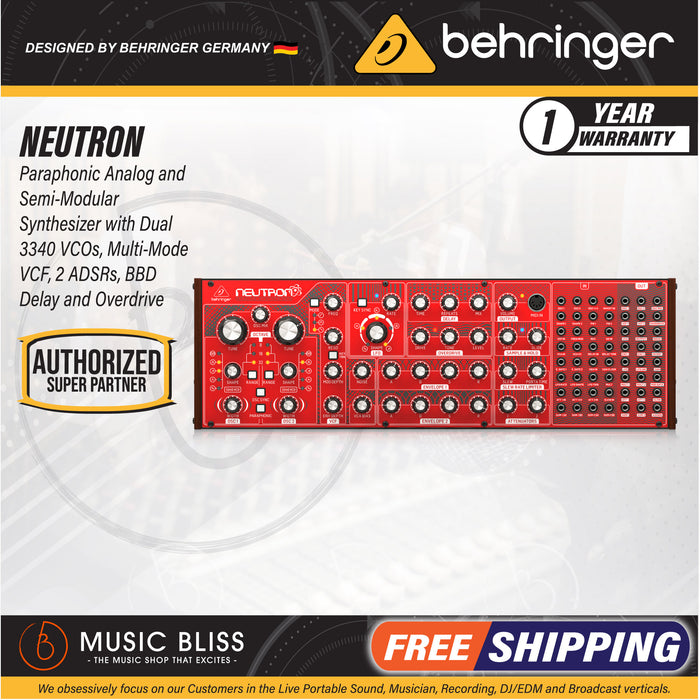 Behringer NEUTRON Semi-Modular Analog Synthesizer - Music Bliss Malaysia