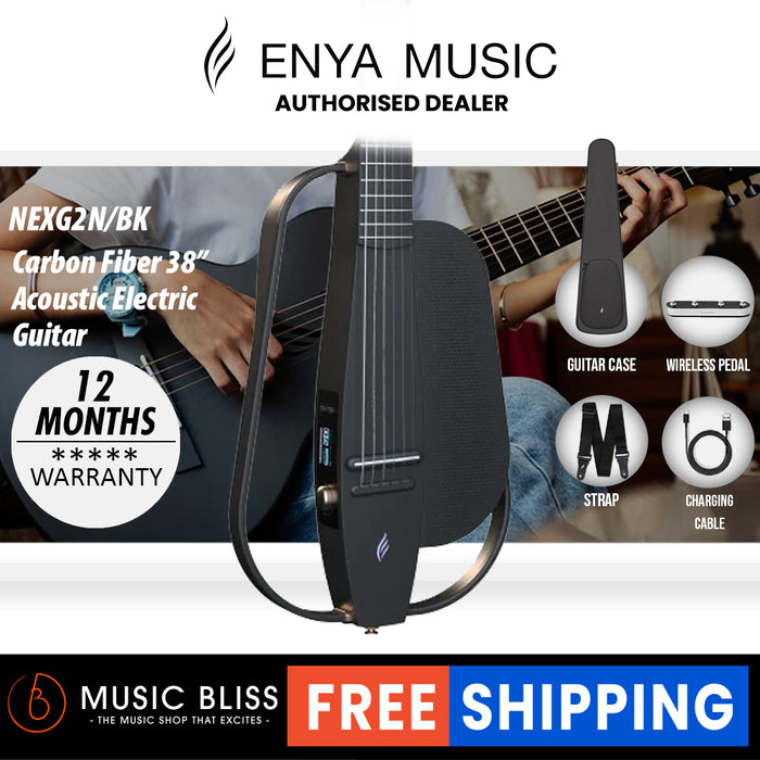 Enya NEXG2 Carbon Fiber Smart Guitar, Nylon - Black - Music Bliss Malaysia