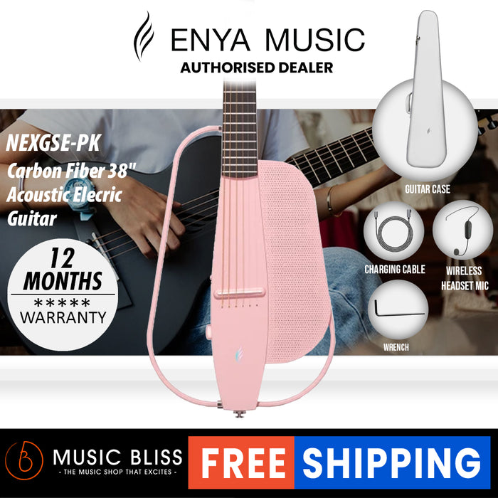 Enya NEXG SE Carbon Fiber Guitar - Pink - Music Bliss Malaysia