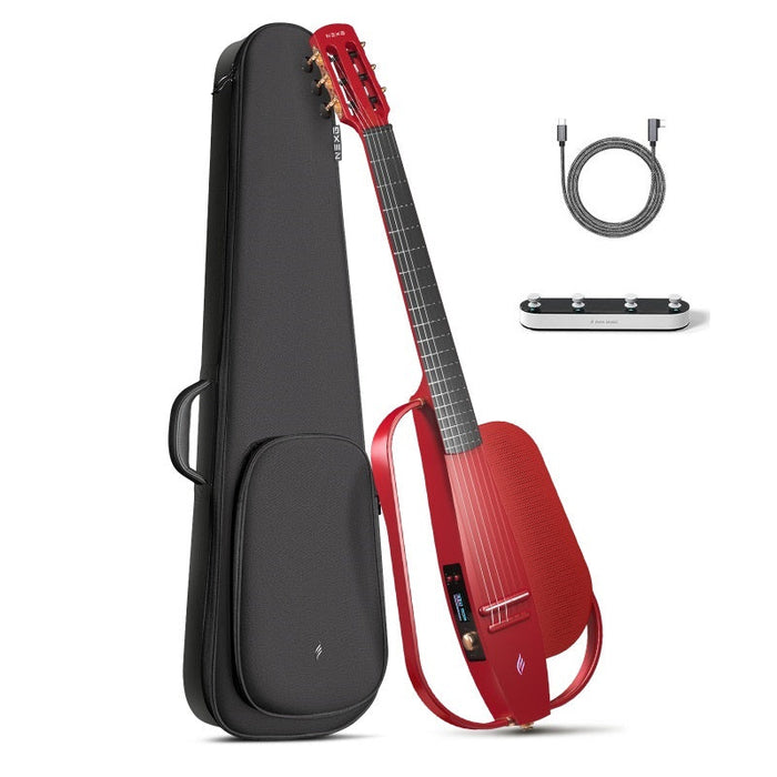 Enya NEXG2 Carbon Fiber Smart Guitar - Red - Nylon - Music Bliss Malaysia