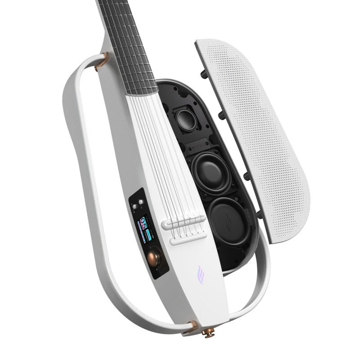 Enya NEXG2 Carbon Fiber Smart Guitar - White - Nylon - Music Bliss Malaysia