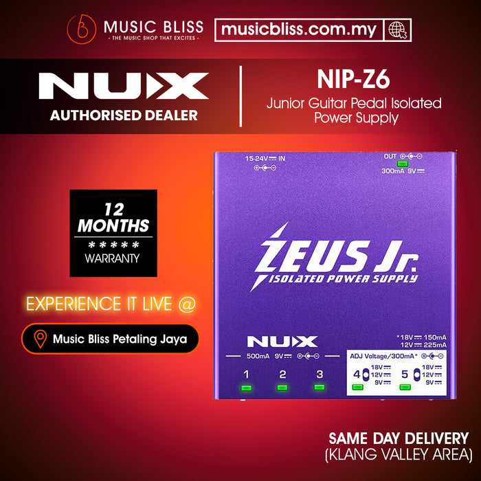 NUX NIP-Z6 ZEUS Jr. Guitar Pedal Isolated Power Supply