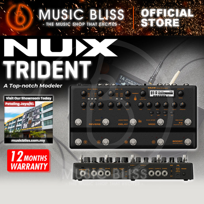 NUX Trident NME-5 Multi Effect Processor Guitar Pedal With Amp Modeler With IR Loader