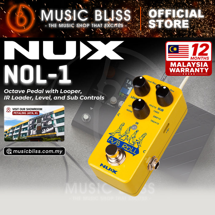NUX NOL-1 A/B Roll Octave and Loop Guitar Effect Pedal