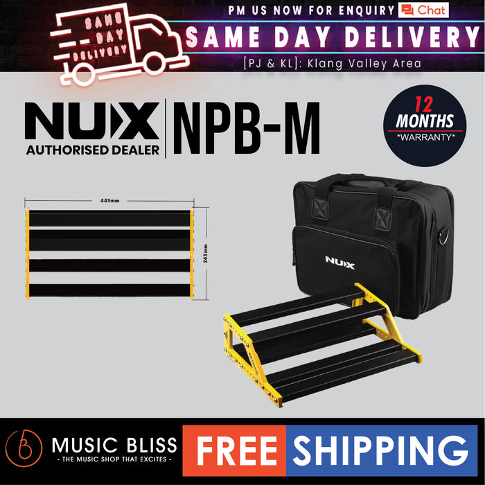 NUX NPB-M Bumblebee Manageable Pedalboard with Bag - Medium - Music Bliss Malaysia