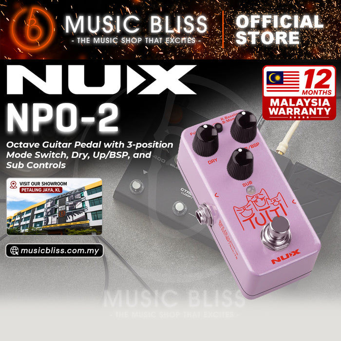 NUX NPO-2 TUTTI Three in One Polyphonic Octave Guitar Effect Mini Pedal