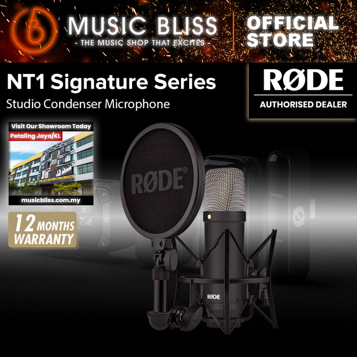 Rode NT1 Signature Series Condenser Microphone with SM6 Shockmount and Pop Filter - Black