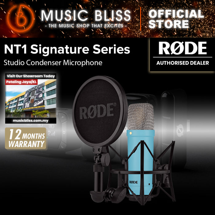 Rode NT1 Signature Series Condenser Microphone with SM6 Shockmount and Pop Filter - Blue