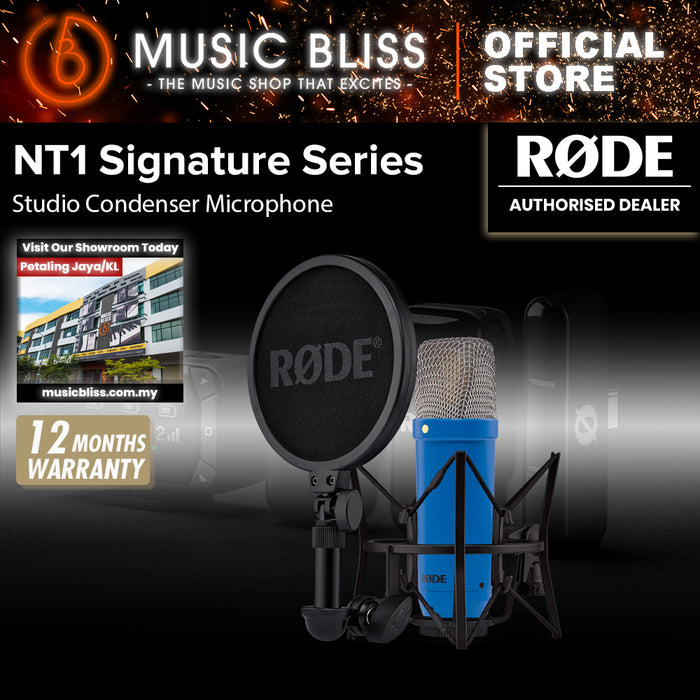 Rode NT1 Signature Series Condenser Microphone with SM6 Shockmount and Pop Filter - Cobalt