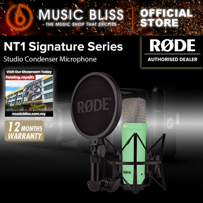 Rode NT1 Signature Series Condenser Microphone with SM6 Shockmount and Pop Filter - Green