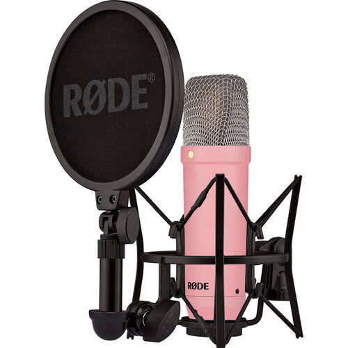Rode NT1 Signature Series Condenser Microphone with SM6 Shockmount and Pop Filter - Pink