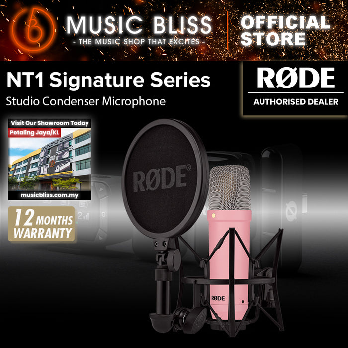 Rode NT1 Signature Series Condenser Microphone with SM6 Shockmount and Pop Filter - Pink