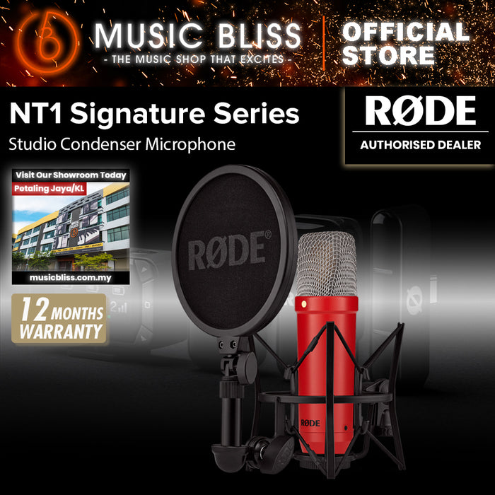 Rode NT1 Signature Series Condenser Microphone with SM6 Shockmount and Pop Filter - Red