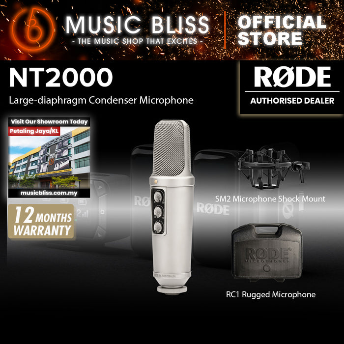 Rode NT2000 Large-diaphragm Condenser Microphone 10 Years Warranty [Made in Australia]