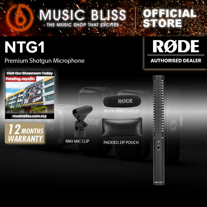 Rode NTG-1 Directional Condenser Shotgun Microphone 10 Years Warranty [Made in Australia]