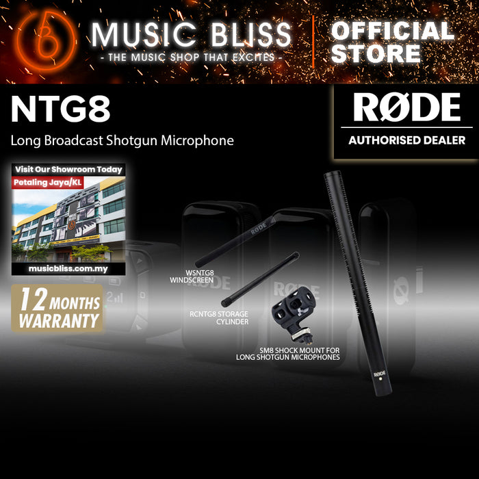 Rode NTG8 Shotgun Condenser Microphone 10 Years Warranty [Made in Australia]