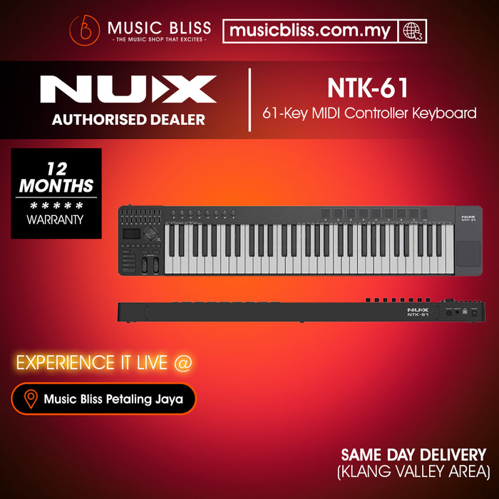 NUX NTK-61 61-Key MIDI Controller Keyboard