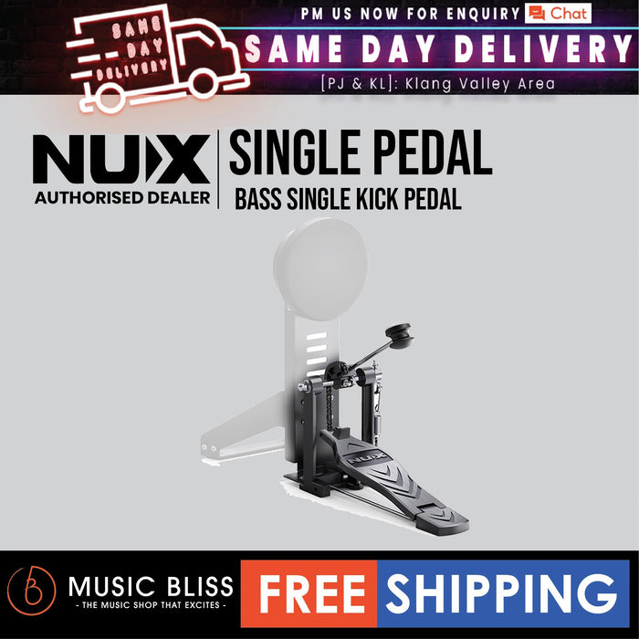 NUX Bass Drum Single Pedal Compatible For Majority Electronic And Portable Drum - Music Bliss Malaysia