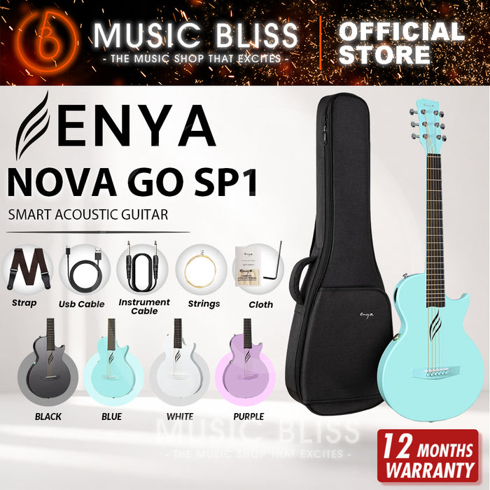 Enya Nova Go Guitar SP1 Carbon Fiber Acoustic-Electric Guitar - Blue