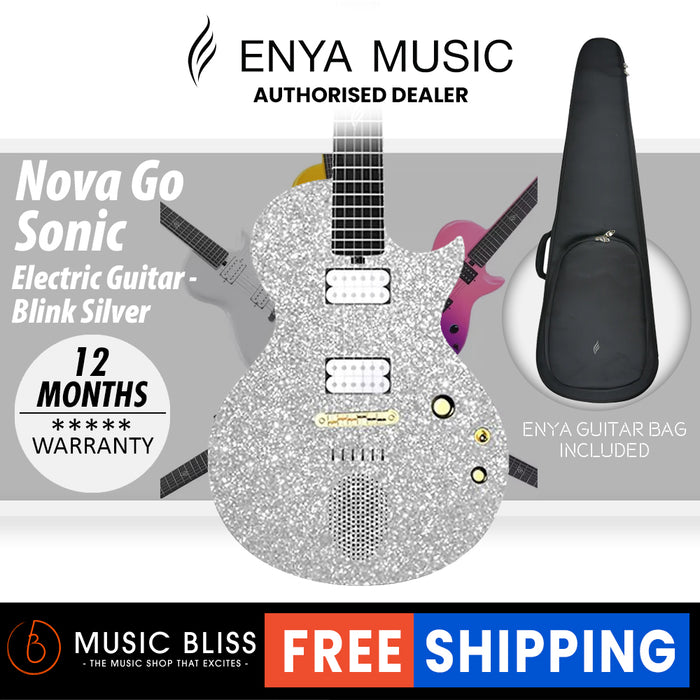 Enya Nova Go Sonic Electric Guitar - Blink Silver