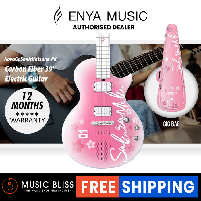 Enya Nova Go Sonic Hatsune Miku Edition Electric Guitar - Pink - Music Bliss Malaysia
