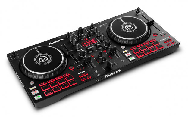 Numark Mixtrack Pro FX – 2 Deck DJ Controller For Serato DJ with DJ Mixer, Built-in Audio Interface, Capacitive Touch Jog Wheels and FX Paddles