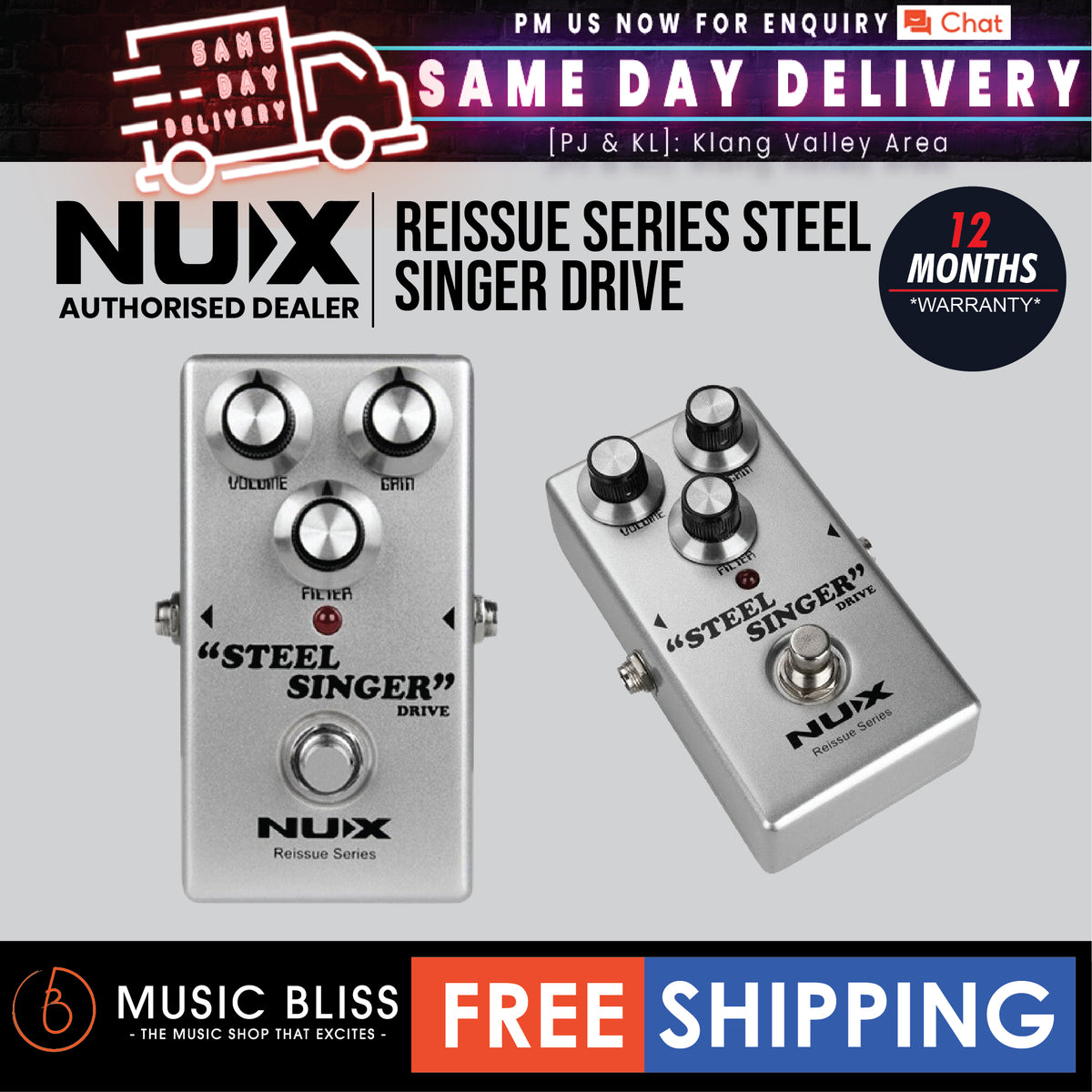 steel singer pedal NUX Reissue Series Steel Singer Drive Pedal
