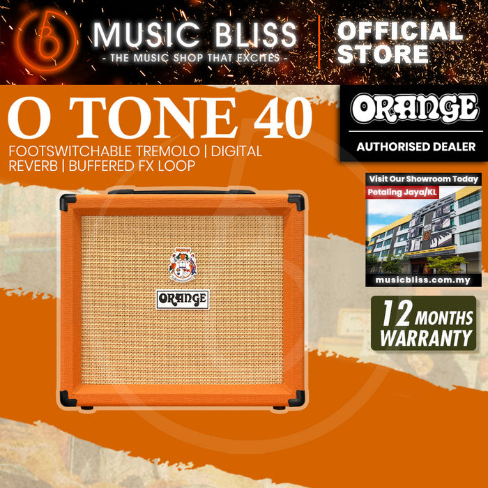 Orange O Tone 40 Best Guitar Amp For Pedalboards - 40 Watt Clean Amp with Reverb & Tremolo