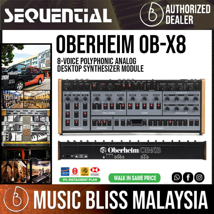 Sequential Oberheim OB-X8 8-voice Polyphonic Analog Desktop Synthesizer Module - Music Bliss Malaysia